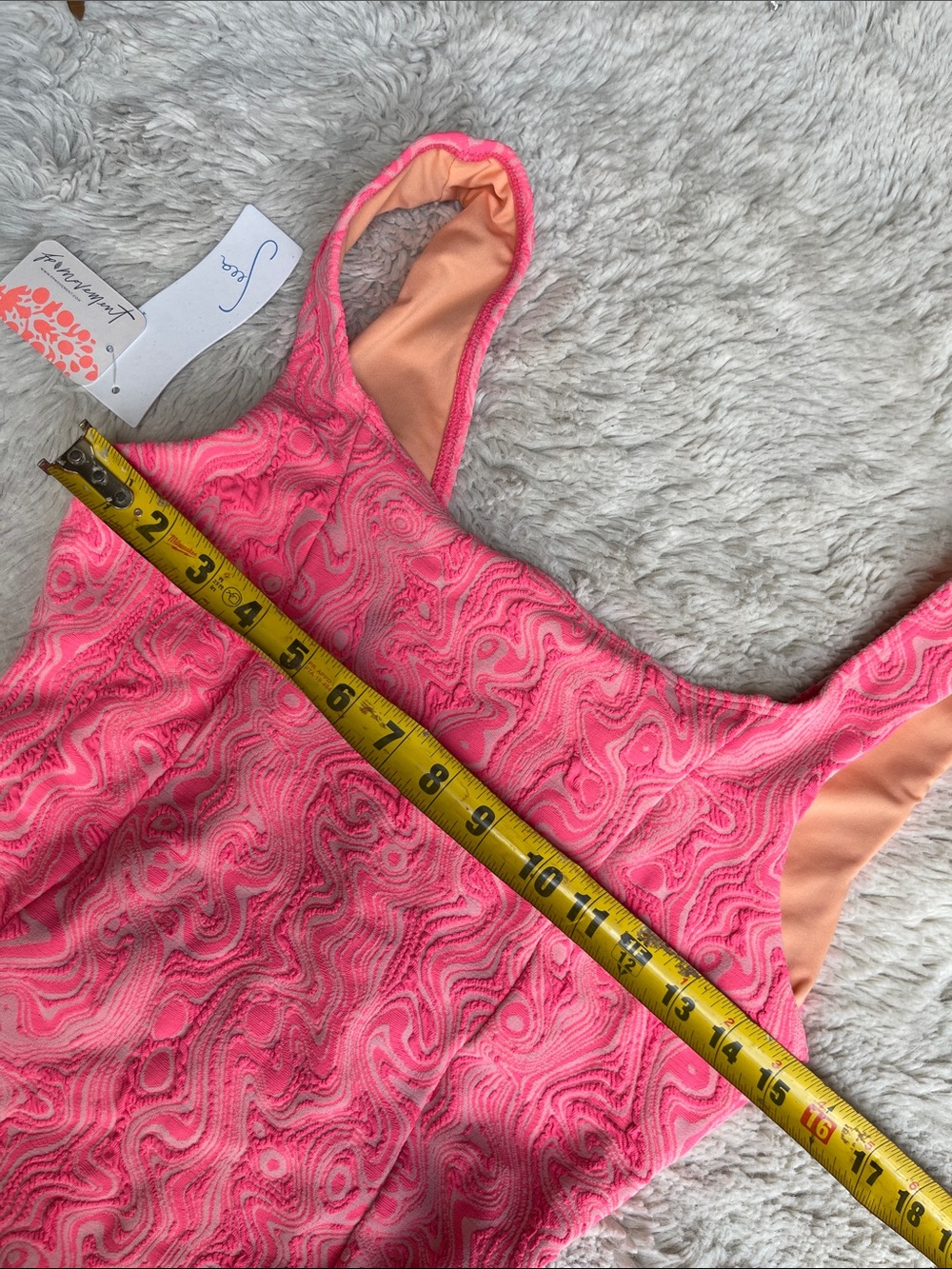 Free People Movement X Seea One -Piece Bathing Suit in Pink Glow Size XL - Picture 8 of 10